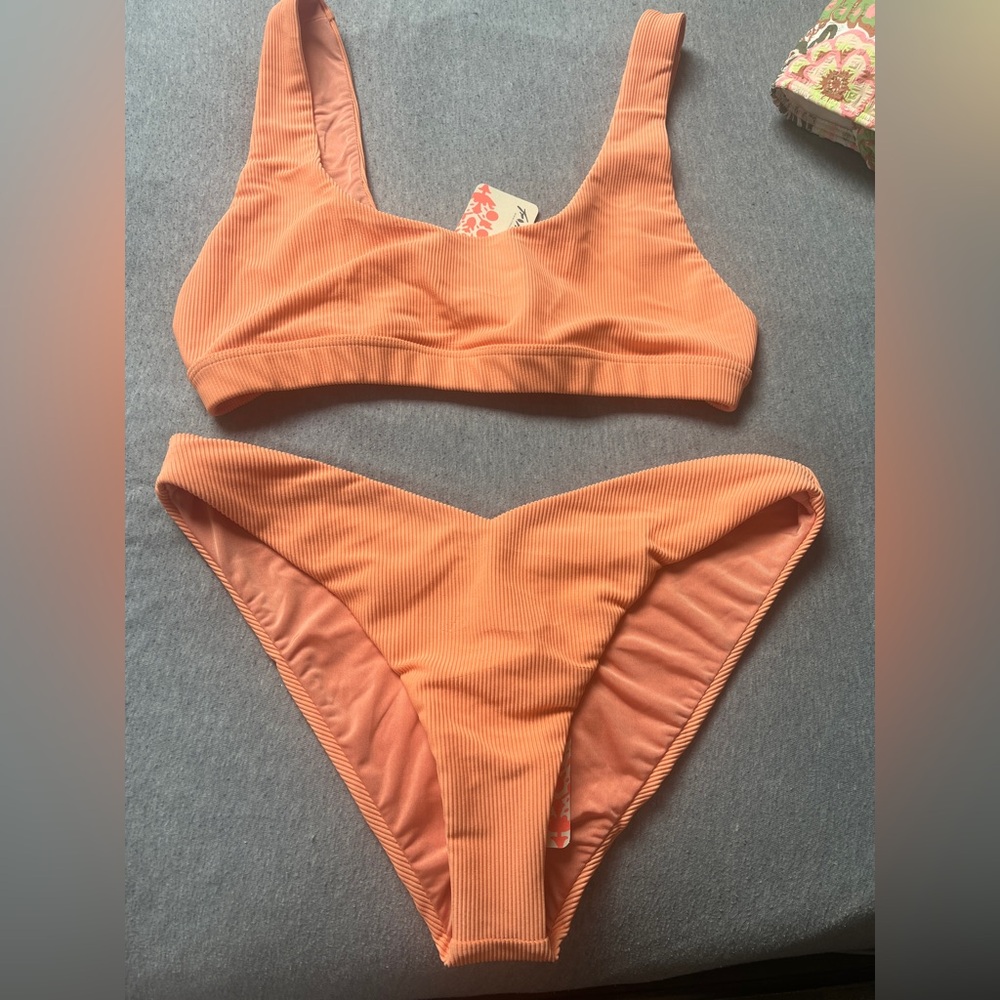 Beach Riot ribbed bikini medium BNWT